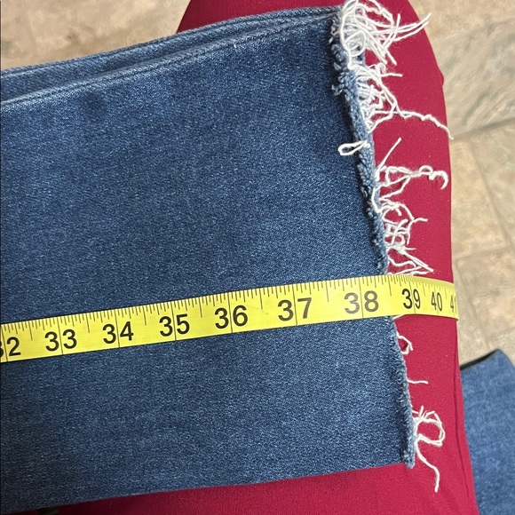 PAIGE High Rise Button-Fly Jeans in Dark Blue - Picture 14 of 14